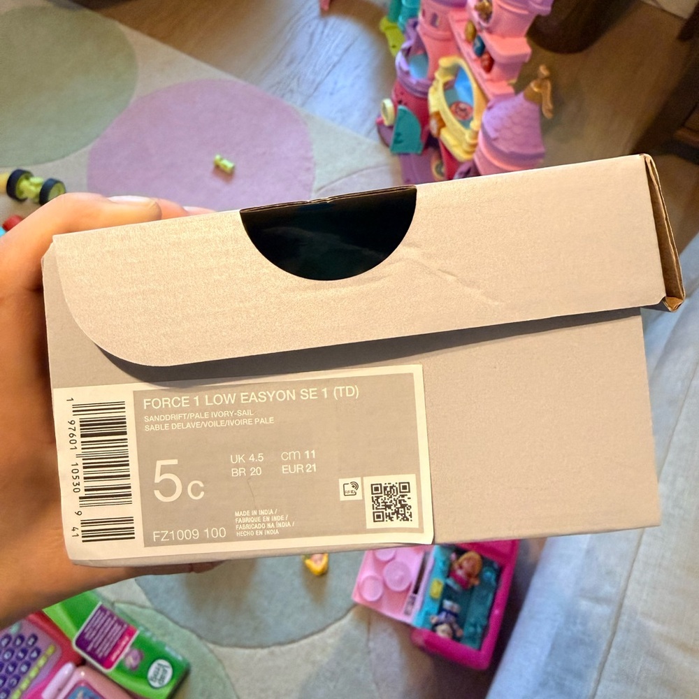 Nike Force 1 Low EasyOn SE 1 (TD) Kids Shoes - Sanddrift